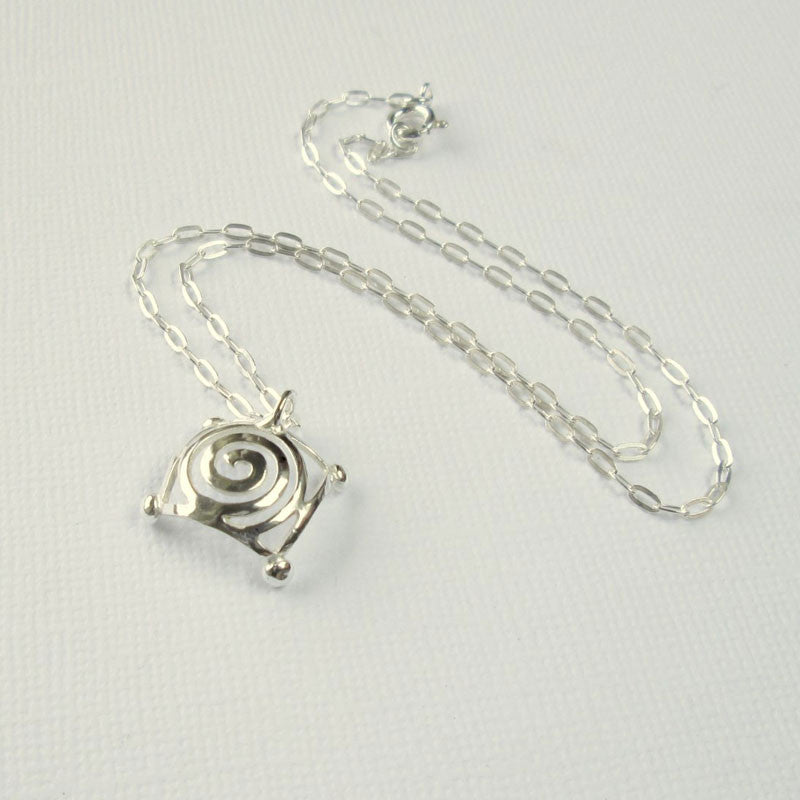 Square Jester Collection Silver Pendant