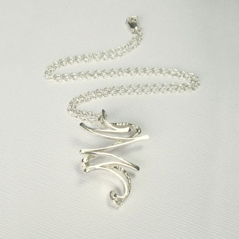 Signature Collection Large Silver Pendant and Chain