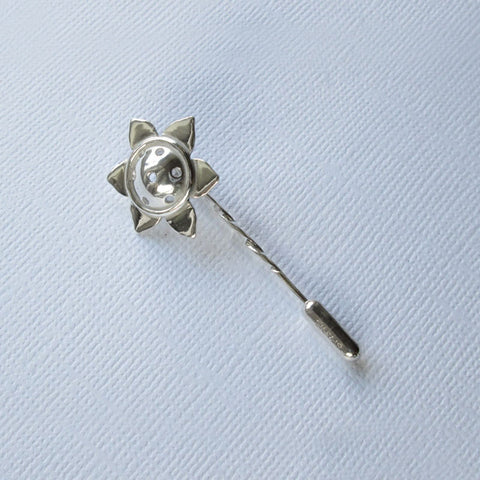 Sunflower Collection - Small Silver Lapel Pin